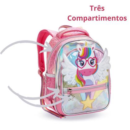 Imagem de Mochila Escolar Infantil Unicórnio