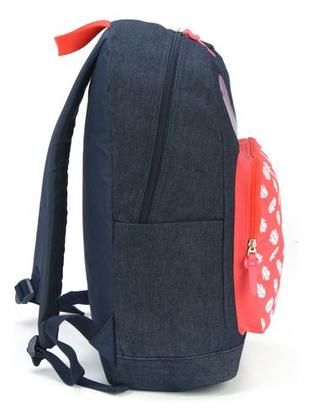 Imagem de Mochila Escolar Jeans Meninas Stich Up4you Bolso Frontal