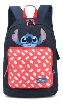 Imagem de Mochila Escolar Jeans Meninas Stich Up4you Bolso Frontal