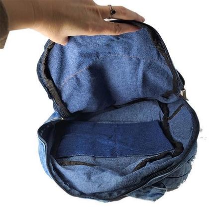 Imagem de Mochila Escolar Jeans Super Atual Em Estilo Patches Tw707