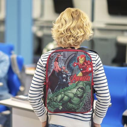 Imagem de Mochila Escolar Juvenil Resistente Vingadores Com Lancheira