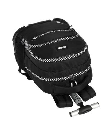 Imagem de Mochila Escolar Juvenil Snoopy Luxcel com Carrinho e Rodinhas
