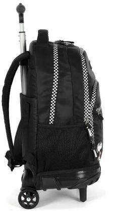 Imagem de Mochila Escolar Juvenil Snoopy Luxcel com Carrinho e Rodinhas
