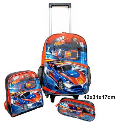 Imagem de Mochila Escolar Kit Infantil Fast Machine Fm3501Kt