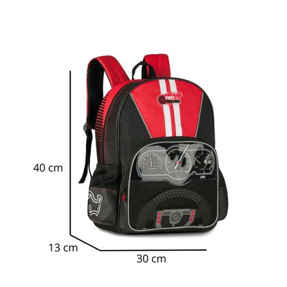 Imagem de Mochila Escolar Masculina Carros Bolsa Fast Machine Meninos