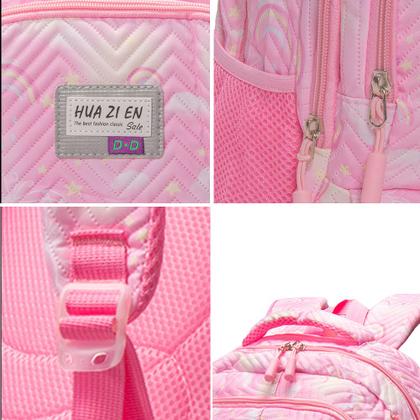 Imagem de Mochila Escolar Menina Arco Iris Infantil Fashion