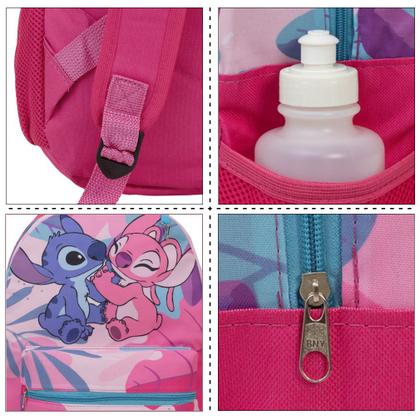 Imagem de Mochila Escolar Menina Lilo & Stitch Tam G Alça Reforçada