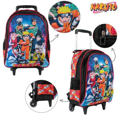 Imagem de Mochila Escolar Naruto Clássico Rodinha Kit Lancheira+Estojo
