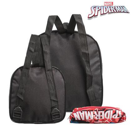 Imagem de Mochila Escolar Pequena Homem Aranha Costas Lancheira+Estojo