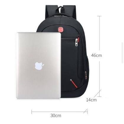 Imagem de Mochila Escolar Reforçada Bolsa Masculina Feminina Preta