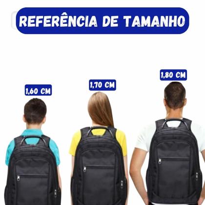 Imagem de Mochila Escolar Reforçada Notebook Impermeável Cabo De Aço