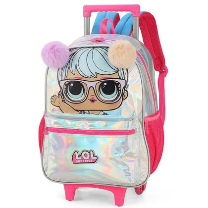 Imagem de Mochila escolar rodinha/costa LOL Friends Holográfica Luxcel