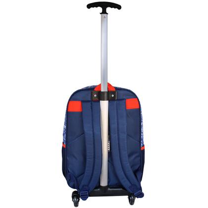 Imagem de Mochila Escolar Rodinha Força 4 Race Infantil Carros Corrida Policia