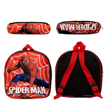 Imagem de Mochila Escolar Rodinha Homem Aranha com Lancheira Infantil
