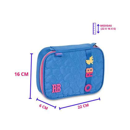 Imagem de Mochila Escolar Rodinhas com Lancheira Térmica, Estojo e Caderno com Ecobag Original RB