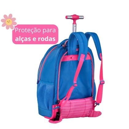 Imagem de Mochila Escolar Rodinhas com Lancheira Térmica, Estojo e Caderno com Ecobag Original RB