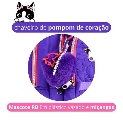 Imagem de Mochila Escolar Rodinhas com Lancheira Térmica, Estojo e Caderno com Ecobag Original RB