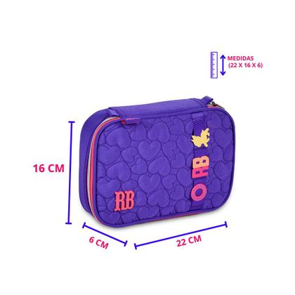 Imagem de Mochila Escolar Rodinhas com Lancheira Térmica, Estojo e Caderno com Ecobag Original RB