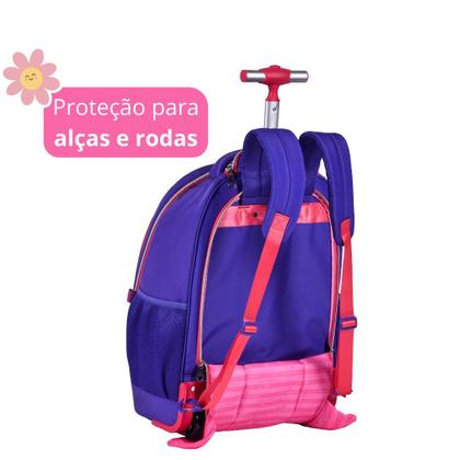 Imagem de Mochila Escolar Rodinhas com Lancheira Térmica, Estojo e Caderno com Ecobag Original RB