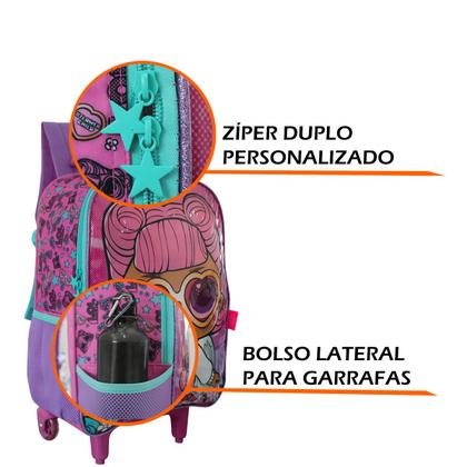 Imagem de Mochila Escolar Rodinhas Lol Surprise Fashion Luxcel Meninas