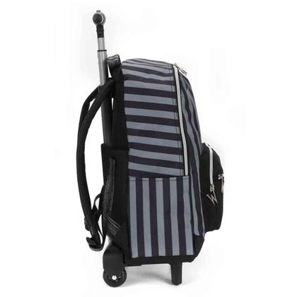 Imagem de Mochila Escolar Rodinhas Wandinha Com Lancheira e Estojo