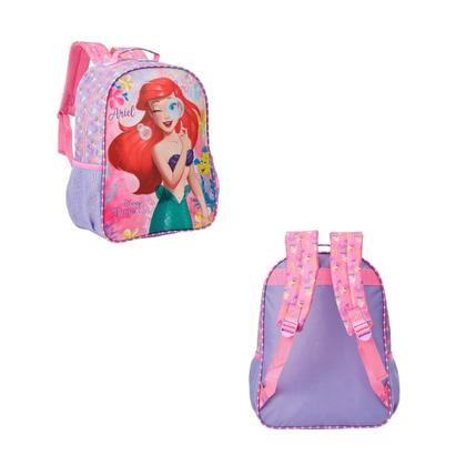 Imagem de Mochila Escolar Rosa 14 Princesa da Disney Ariel Xeryus