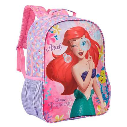 Imagem de Mochila Escolar Rosa 14 Princesa da Disney Ariel Xeryus