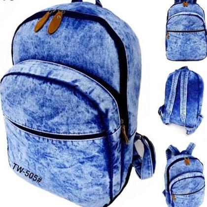 Imagem de Mochila Escolar Super Atual Em Estilo Jeans Despojado Tw505