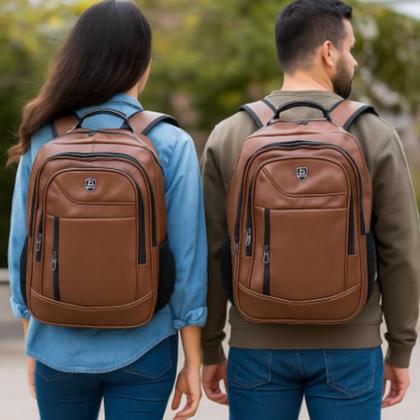 Imagem de Mochila Escolar Trabalho executiva Preta acolchoada para Notebook entrada USB e Fone de ouvidos Impermeável