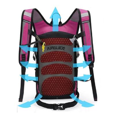 Imagem de Mochila esportiva bike camping corrida praia trilhas cinta peitoral confortavel bolsos divisorias rosa