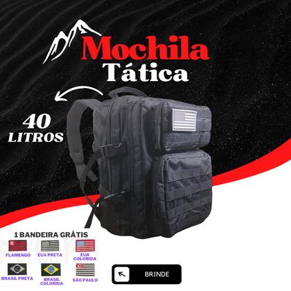 Imagem de Mochila Estilo Militar 40 Litros Reforçada Resistente á Agua