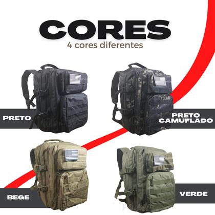 Imagem de Mochila Estilo Militar 40 Litros Reforçada Resistente á Agua