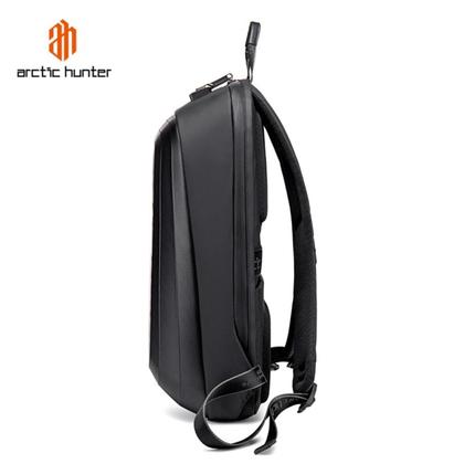 Imagem de Mochila Executiva com Fechadura Reforçada Moderna Notebook Preta