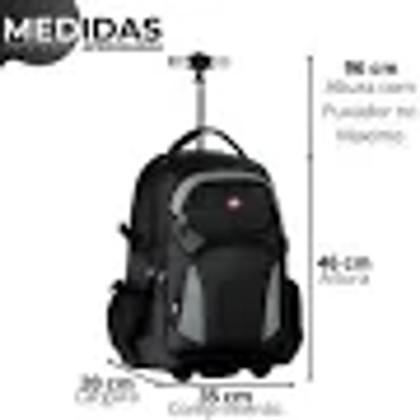 Imagem de Mochila Executiva com Rodinhas/alças Notebook Resistente Clio