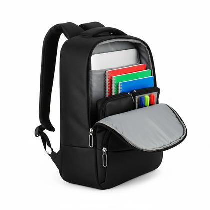 Imagem de Mochila Executiva Design Moderno USB Externa Impermeável Notebook 17 Preta