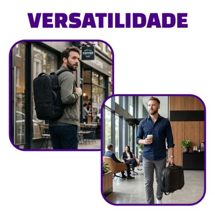 Imagem de Mochila Executiva Expansível 50L Notebook 16 Polegadas Viagem Trabalho Impermeável 2 em 1 Mala Bagagem de Mão