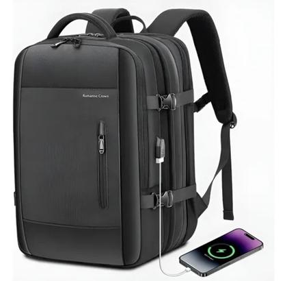Imagem de Mochila Executiva Expansível Até 40L Notebook Viagem Usb Trabalho