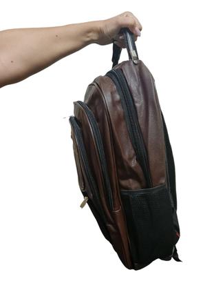 Imagem de Mochila Executiva Grande material sintético p/ Notebook Marrom