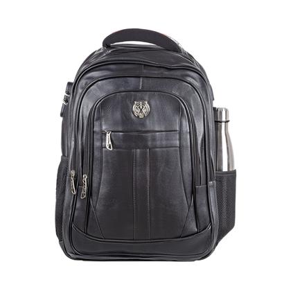 Imagem de Mochila Executiva Masculina Feminina Couro Notebook Encaixe USB 50 Litros Preta