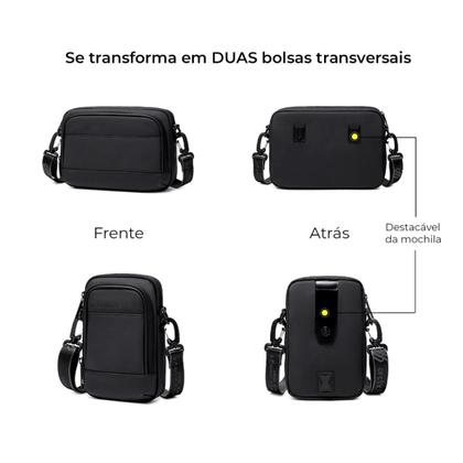 Imagem de Mochila Executiva Masculina Impermeável Notebook C Divisoria