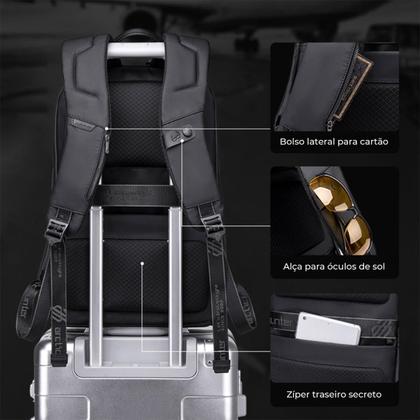 Imagem de Mochila Executiva Masculina Reforçada Moderna Notebook Preta