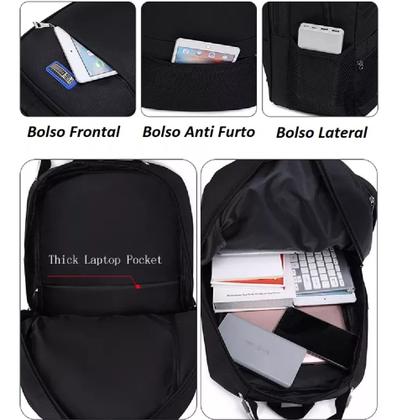 Imagem de Mochila Executiva Notebook C/ Rodinhas Luxo 45 litros reforçada Usb