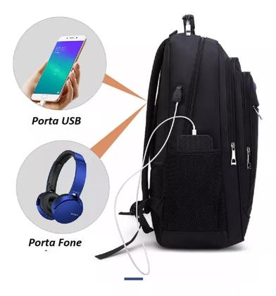 Imagem de Mochila Executiva Notebook C/ Rodinhas Luxo 45 litros reforçada Usb