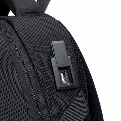 Imagem de Mochila Executiva Notebook Impermeável Reforçada Preta Cor Modelo 2 Desenho Do Tecido Lisa