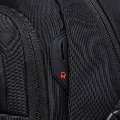 Imagem de Mochila Executiva Notebook Impermeável Reforçada Preta Cor Modelo 2 Desenho Do Tecido Lisa