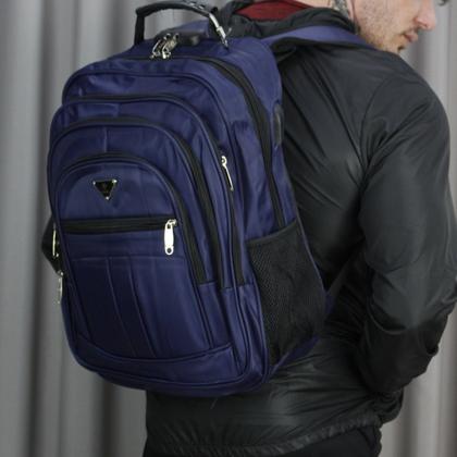 Imagem de Mochila Executiva Notebook Impermeável Reforçada Senha Antifurto Faculdade Trabalho com Porta USB