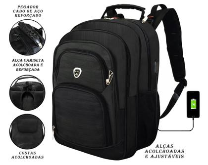 Imagem de Mochila Executiva Notebook Reforçada Faculdade Trabalho Impermeável Masculina