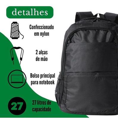 Imagem de Mochila Executiva Notebook Reforçada Masculina - Preto