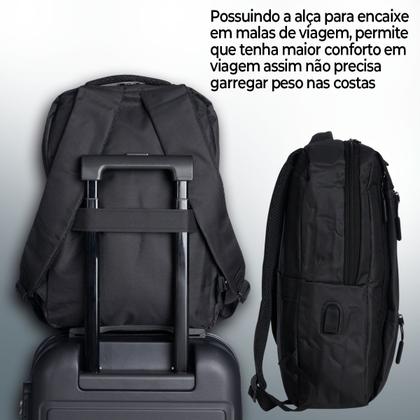 Imagem de Mochila Executiva para notebook 16.5" resistente com saída usb
