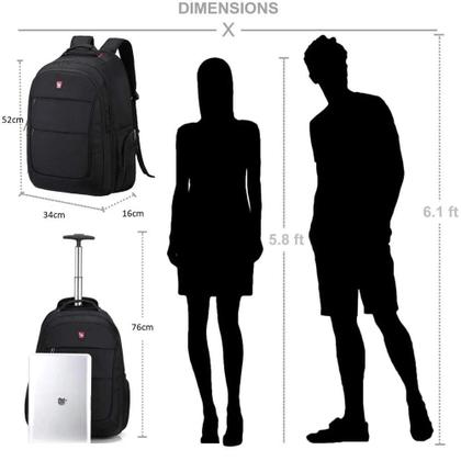 Imagem de Mochila Executiva Porta Notebook e Tablet Grande Preta